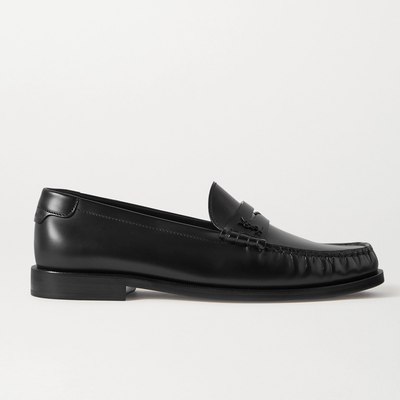 Logo Appliquéd Leather Loafers from Saint Laurent