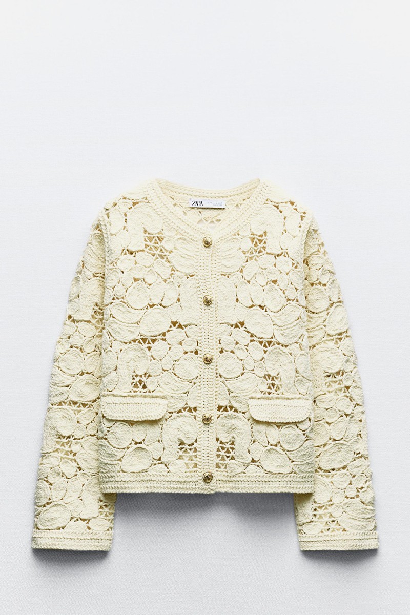 Macramé Knit Cardigan 