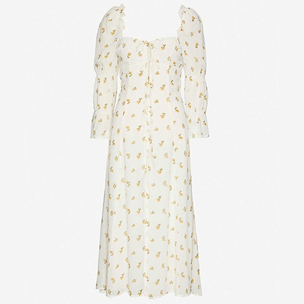 Roberta Floral Crepe Midi Dress from Reformation
