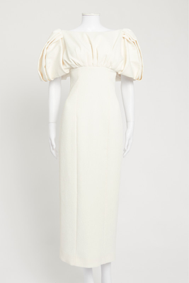 Ivory Puffed Sleeve Petunia Dress from Emilia Wickstead