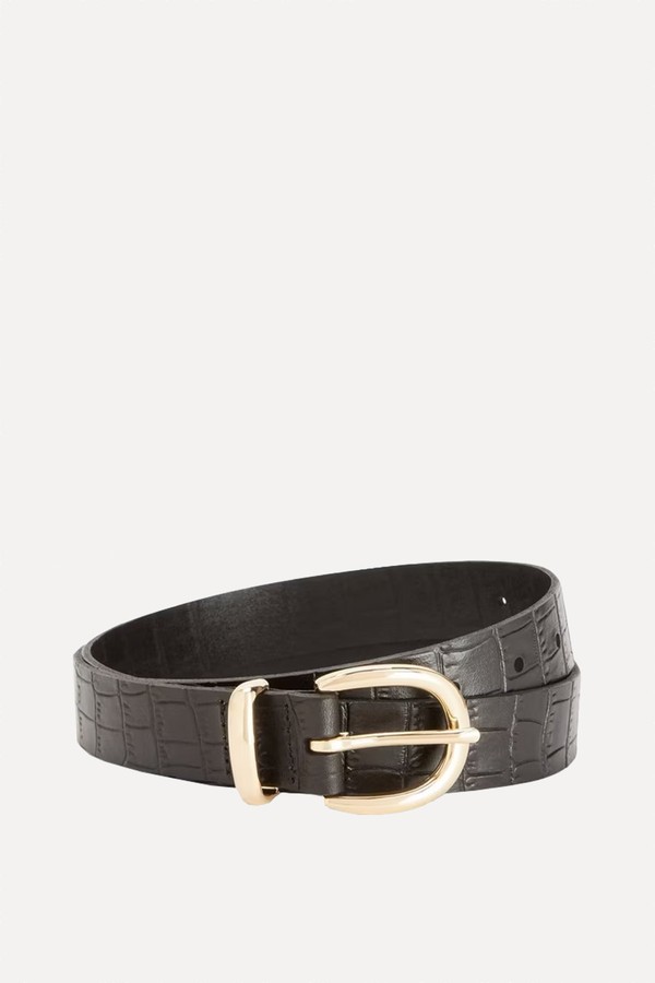 Medium Croc Leather Belt from John Lewis