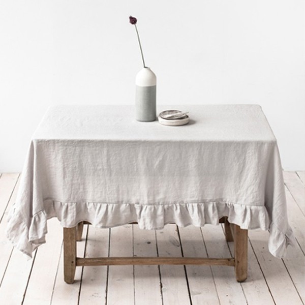 Ruffled Linen Tablecloth from Magic Linen