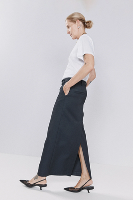 Textured Twill Maxi Skirt from Raey