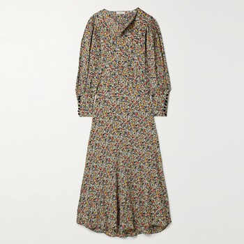 Nanette Belted Floral-Print Crepe Maxi Dress, £290 | Dôen 