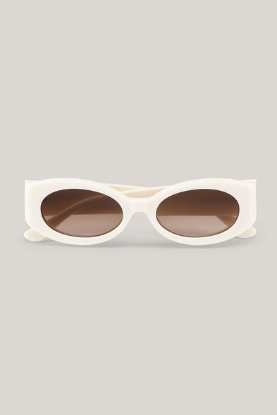 Biodegradable Acetate Oval Sunglasses from Ganni