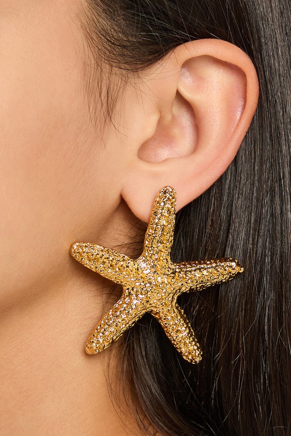 Starfish 22kt Gold-Plated Drop Earrings from KENNETH JAY LANE