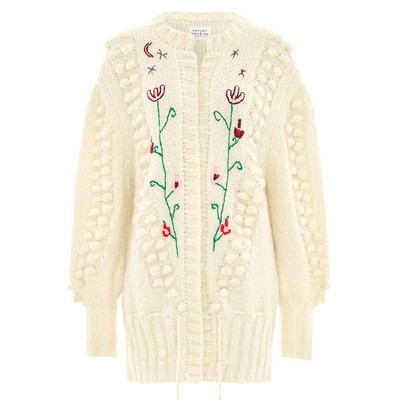 Gloria Embroidered Mohair Mohair Midi Cardigan from Hayley Menzies