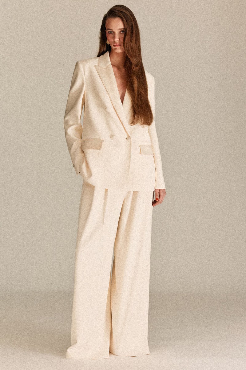 Satin Waistband Palazzo Trousers from Mango