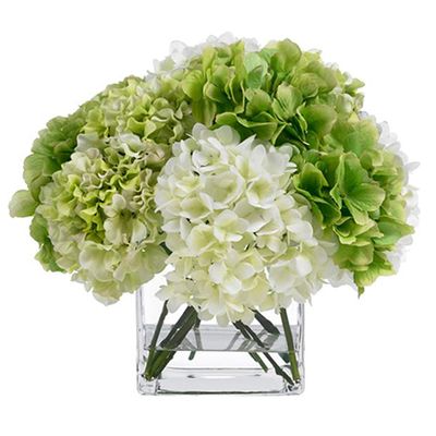 Green & Cream Hydrangea Bouquet from Diane James