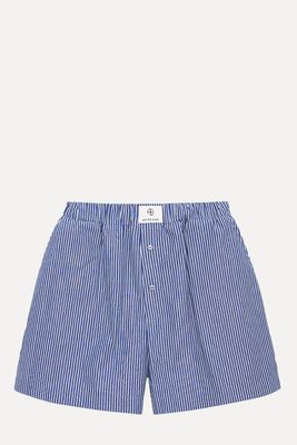 Liam Striped Cotton-Poplin Shorts from Anine Bing