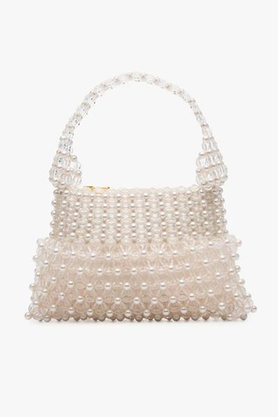 Cream Quinn Beaded Shoulder Bag from £440