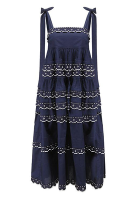 Laura Dress In Midnight Pearl from Paper London
