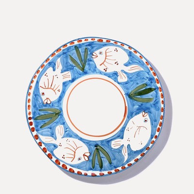 Amalfi Blue Poseidon Dinner Plate from Divertimenti