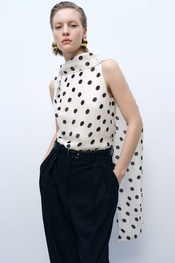 Wrap-Neck Blouse from Mango