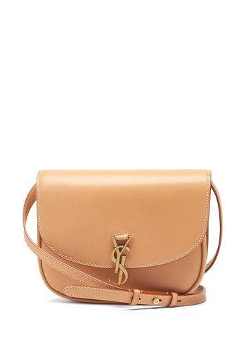 Kaia Medium YSL-Plaque Leather Cross-Body Bag from Saint Laurent