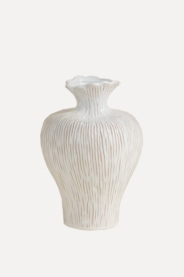 Ridged Organic Ceramic Vase