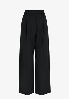 Pleated Wide-Leg Twill Trousers from Totême