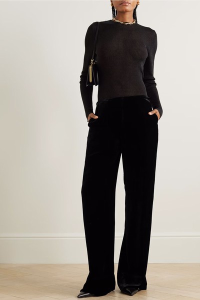 Velvet Wide-Leg Pants from Toteme