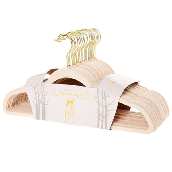 25-Pack Nude Velvet Hangers