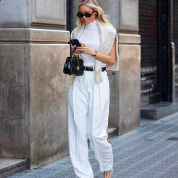 Neutral Tailored Trousers To Buy Now