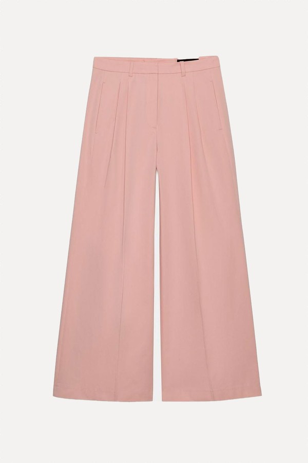 Wide-Leg Pleated Trousers from Zara