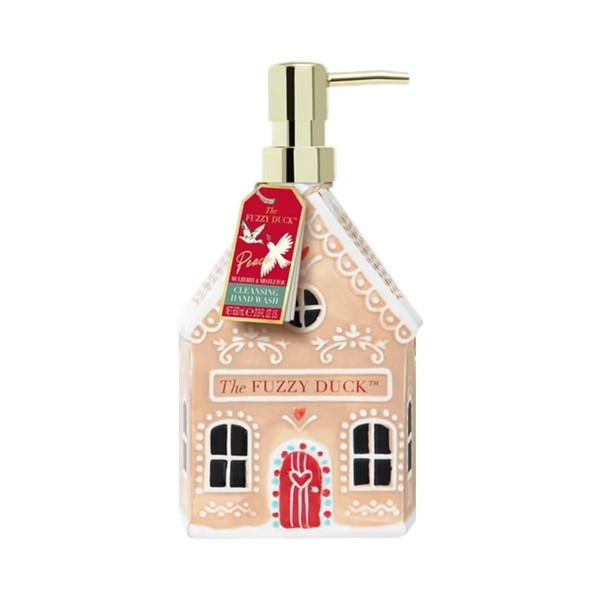 The Fuzzy Duck Winter Wonderland Festive Hand Wash & Ceramic Gingerbread House Gift Set from Baylis & Harding