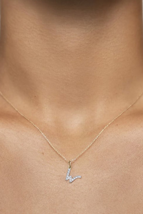 Diamond Initial W Pendant from Monica Vinader