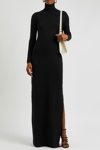 Roll-Neck Wool Maxi Dress from SAINT LAURENT