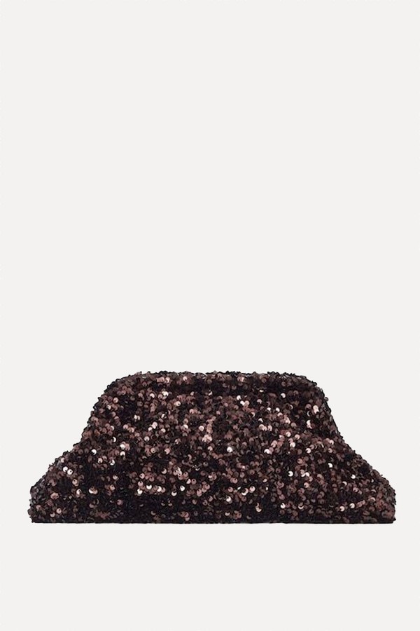 Oversized Sequinned Framed Clutch Bag from Cos