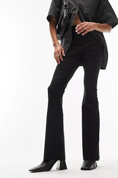 Highwaisted Bengaline Flared Trouser from Topshop