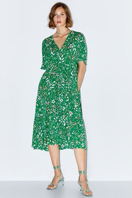 Floral Print Midi Dress from Zara