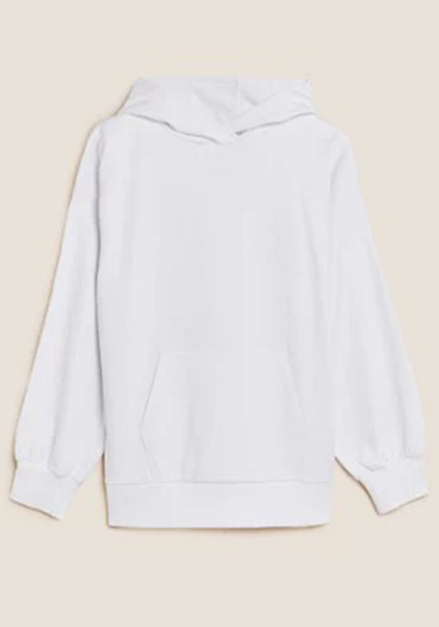 Pure Cotton Oversized Long Sleeve Hoodie