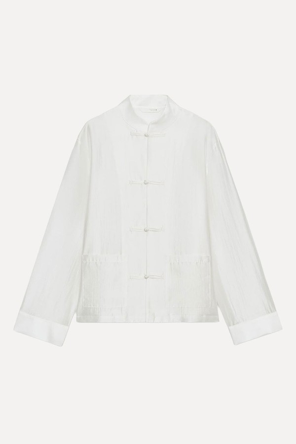 Satin Shirt With Frog Fastening