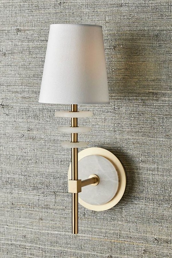 Uttermost Black Label Alabaster Torch Wall Lamp from Sweetpea & Willow
