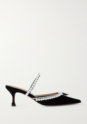 Embellished Velvet Mules from Mach & Mach