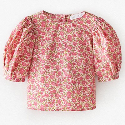 Floral Taffeta Blouse