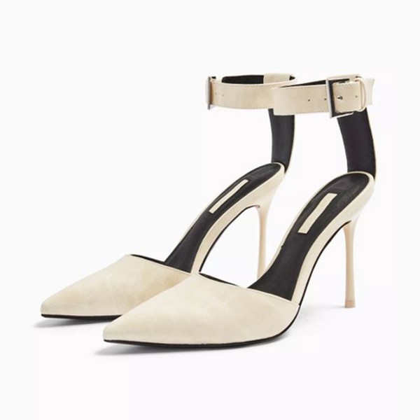 Glide White Ankle Strap Shoes from Topshop