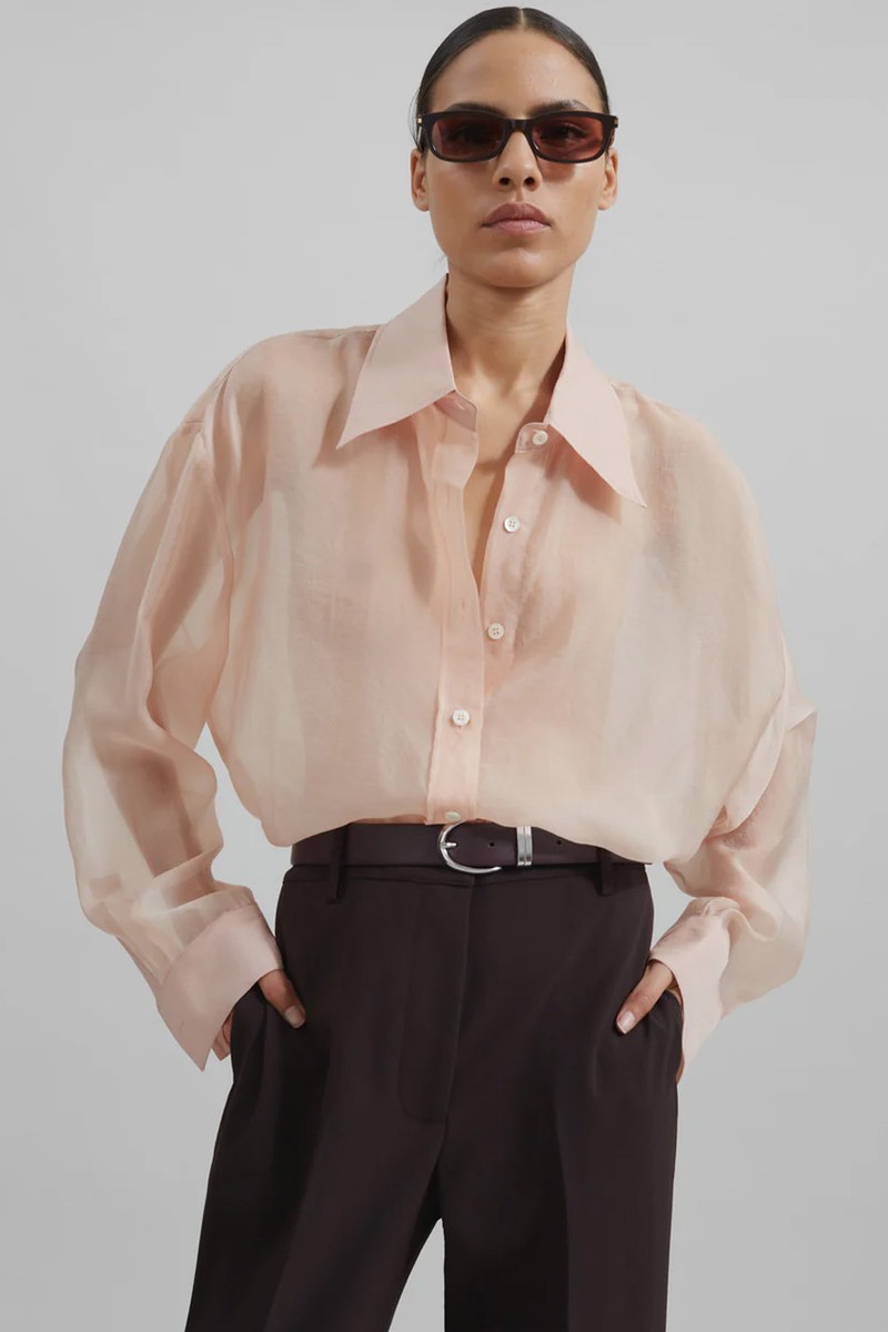 Nel Sheer Button Up Shirt from The Frankie Shop