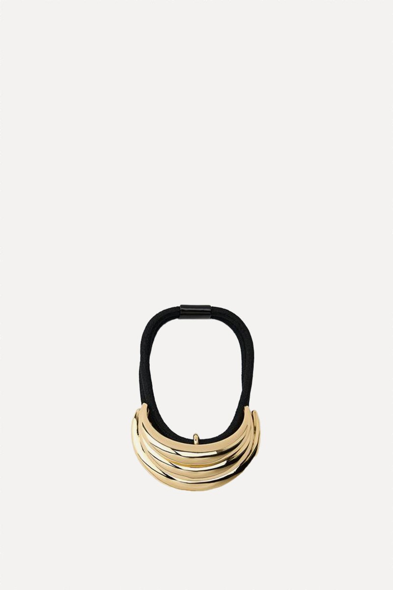 Triple Metallic Scrunchie