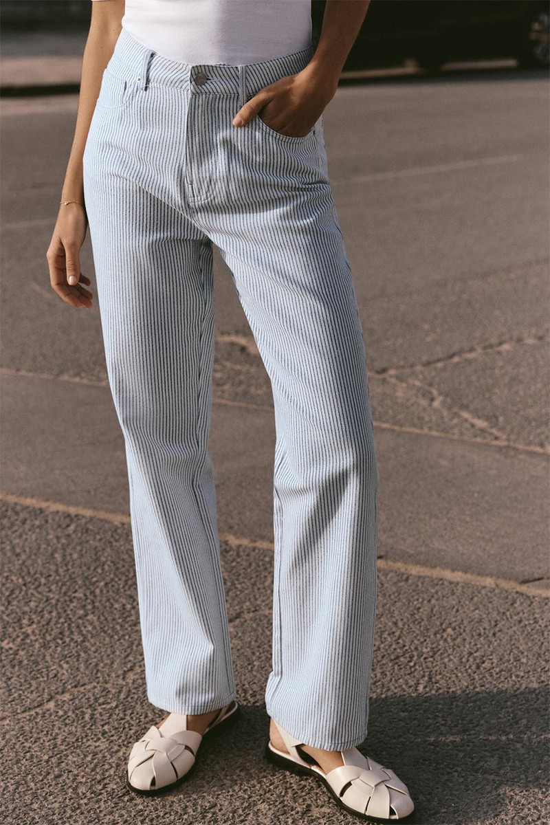 Straight-Leg Striped Trousers from Zara