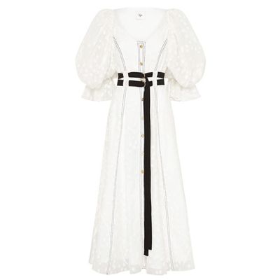 Salt Lake Belted Silk & Cotton-Blend Midi Dress from Aje