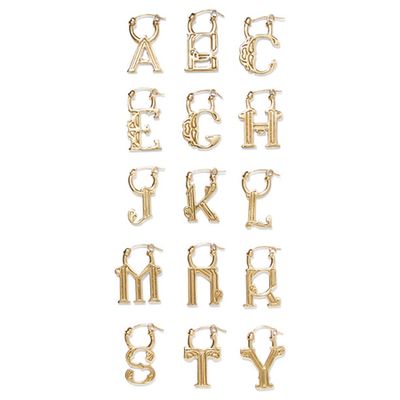 Alphabet Gold-Plated Earring from Ellery