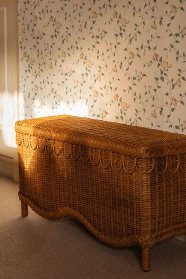 Rattan Bunny Bench from Sharland England