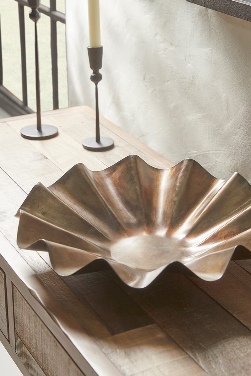 Wavy Metal Bowl from Cox & Cox