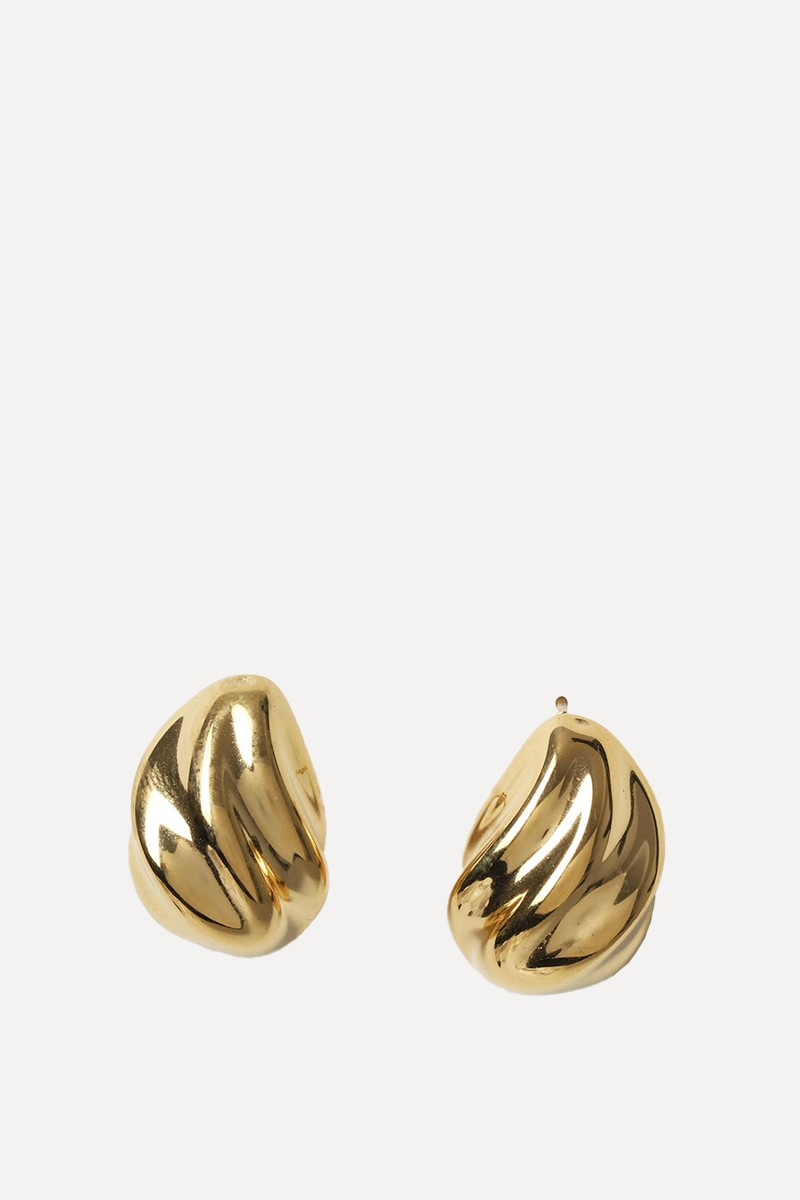 Textured Tear Drop Stud Earrings from Autograph