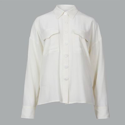 Pure Silk Long Sleeve Shirt from Marks & Spencer