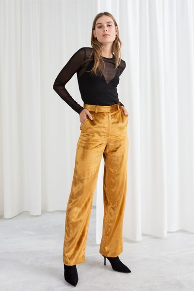 High Waisted Velvet Trousers from & Other Stories