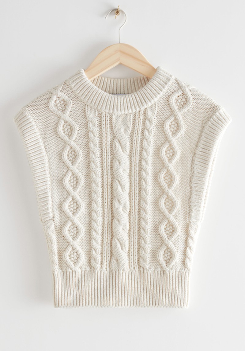 Fitted Cable Knit Vest from & Other Stories