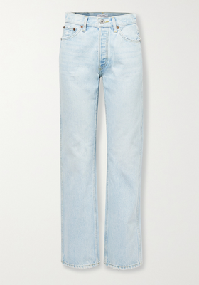 90s Distressed High-Rise Straight-Leg Jeans from RE/DONE