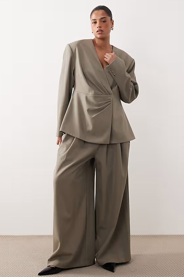Curve Draped Tailored Wide Leg Trousers from ARRANGE